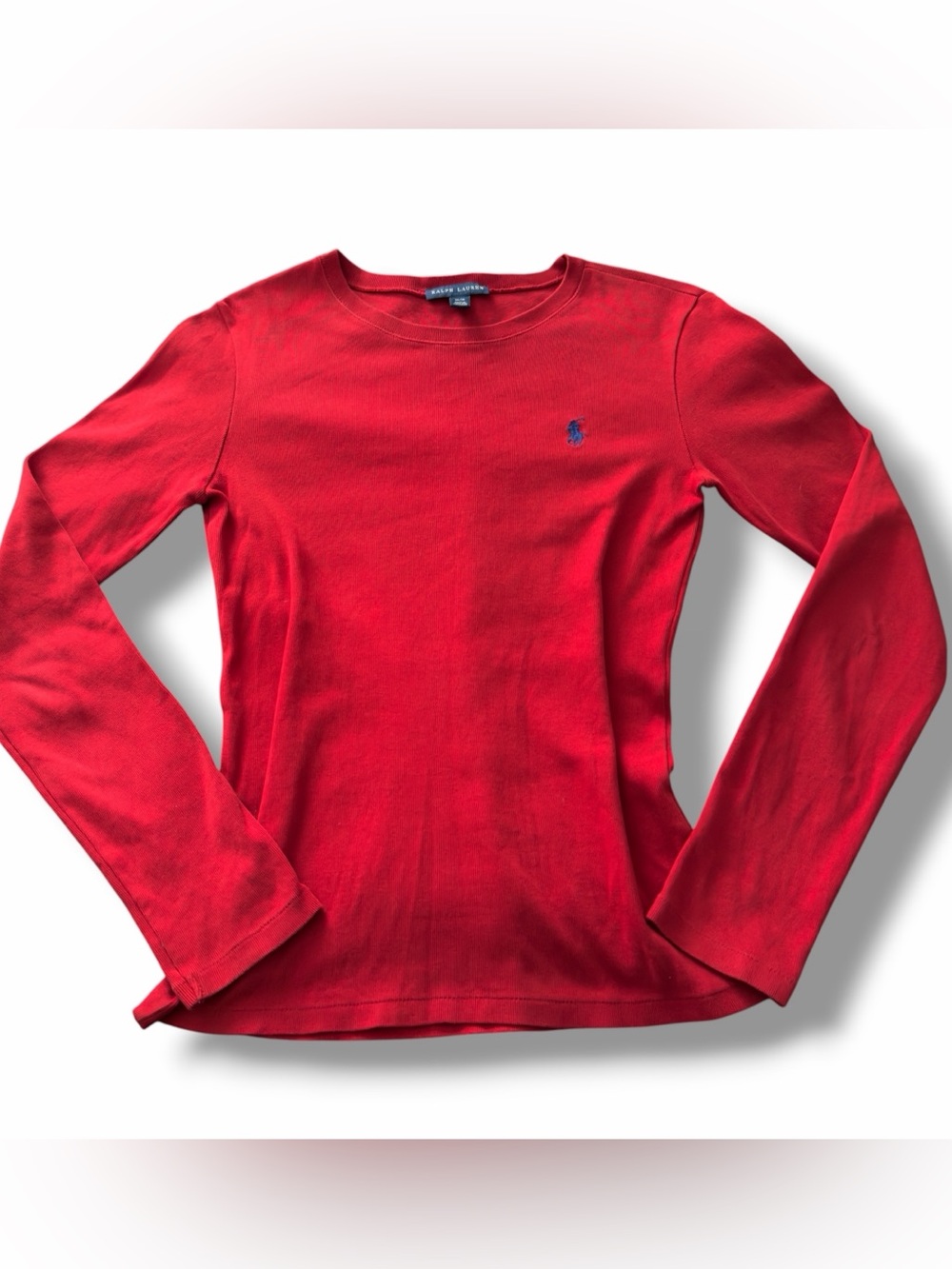 Red Ralph Lauren vintage long sleeve shirt in size M